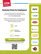 Load image into Gallery viewer, Employee Perks Poster / Affiche Avantages exclusifs pour les employés
